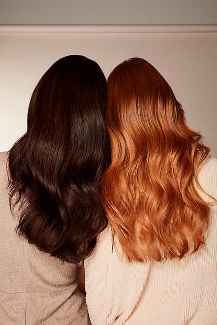 Two Women with Beautiful Hair